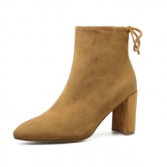 Women’s Brown Suede Fashion Ankle Boots